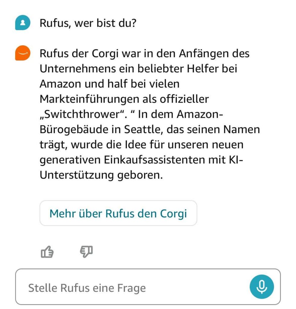 Rufus KI-Assistent von Amazon